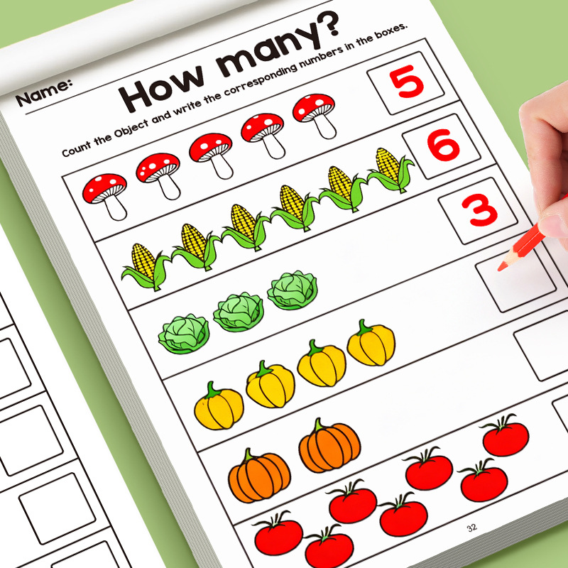 Learning Workbook Preschool - Buku Kerja Matematika Bergambar 32 Halaman