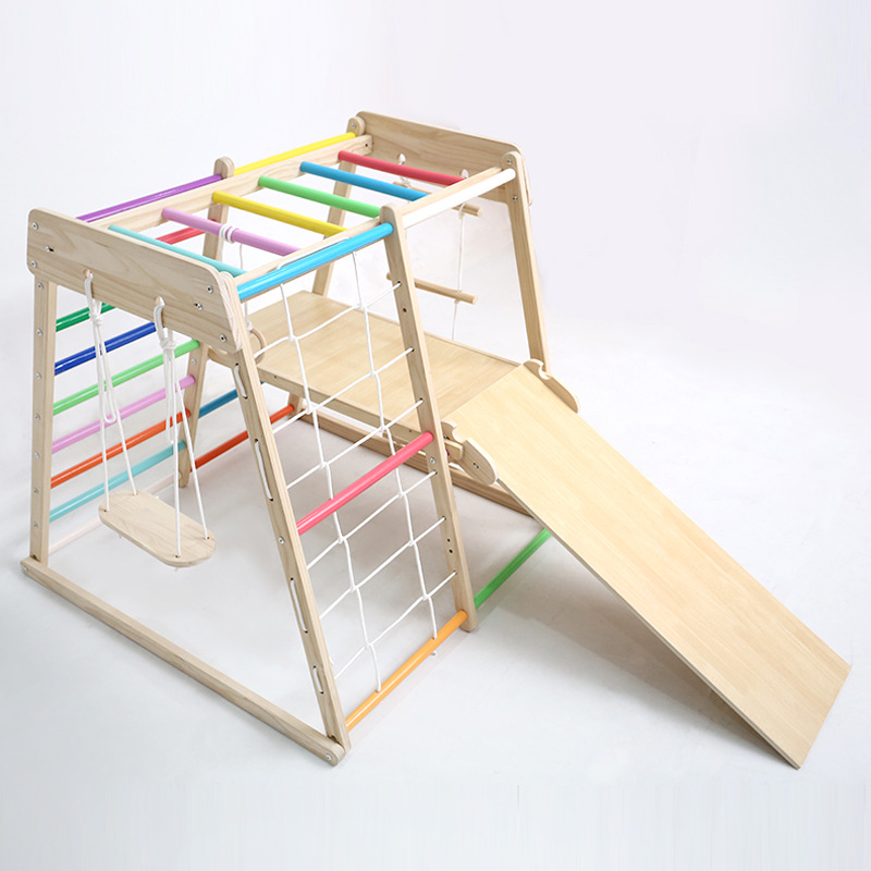 Kids Education Park - Rangka Panjat Kayu Solid untuk Anak-anak