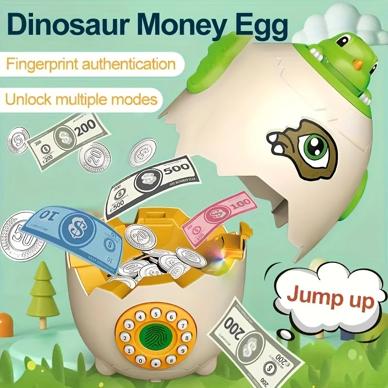 Kids Education Savings - Celengan Telur Dinosaurus Dengan Fitur Buka