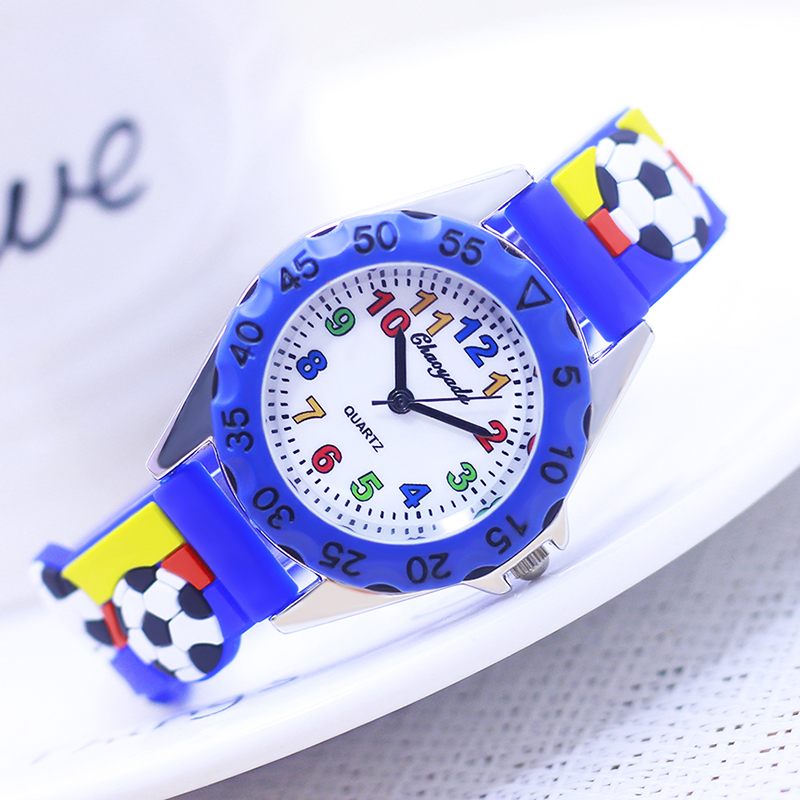 Kids Educational Watch - Jam tangan kuarsa sepak bola 3D