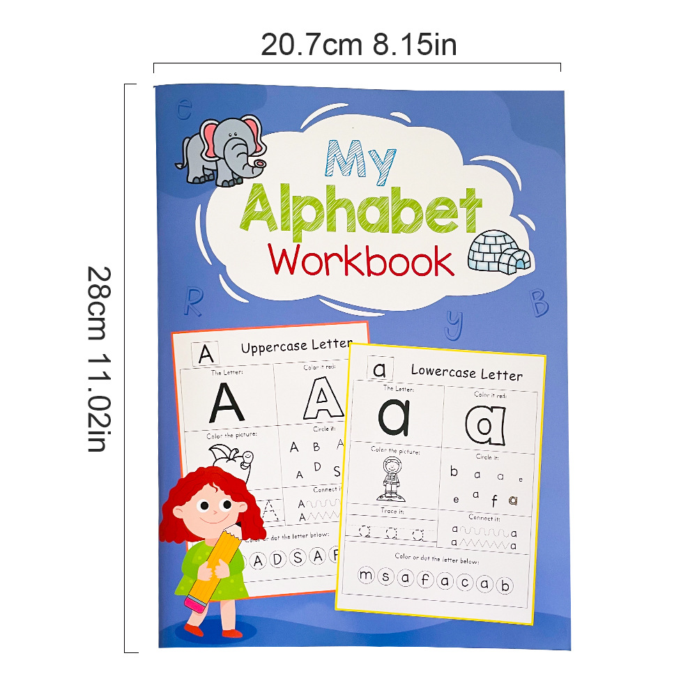 54 Halaman Huruf A-Z Alfabet P - Learning Workbook Preschool ulasan dan harga