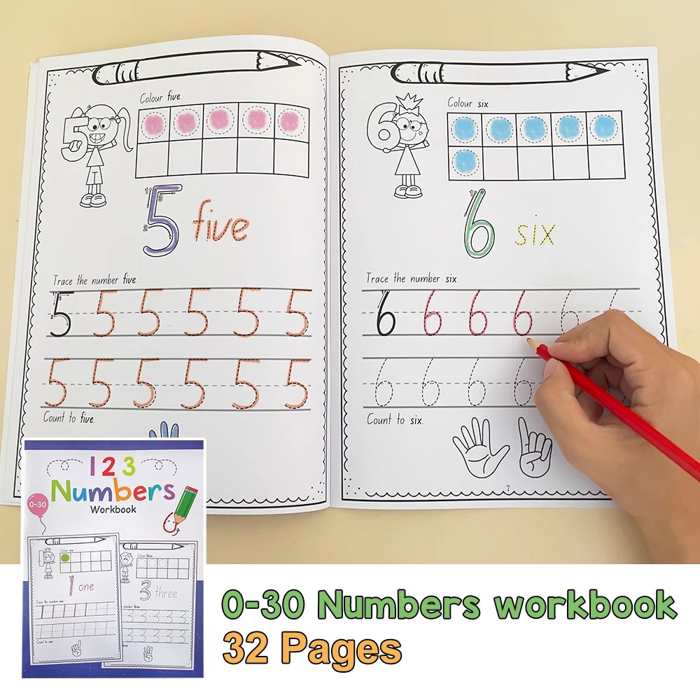 Ukuran A4 Nomor 0-30 Buku Kerj - Learning Workbook Preschool ulasan dan harga