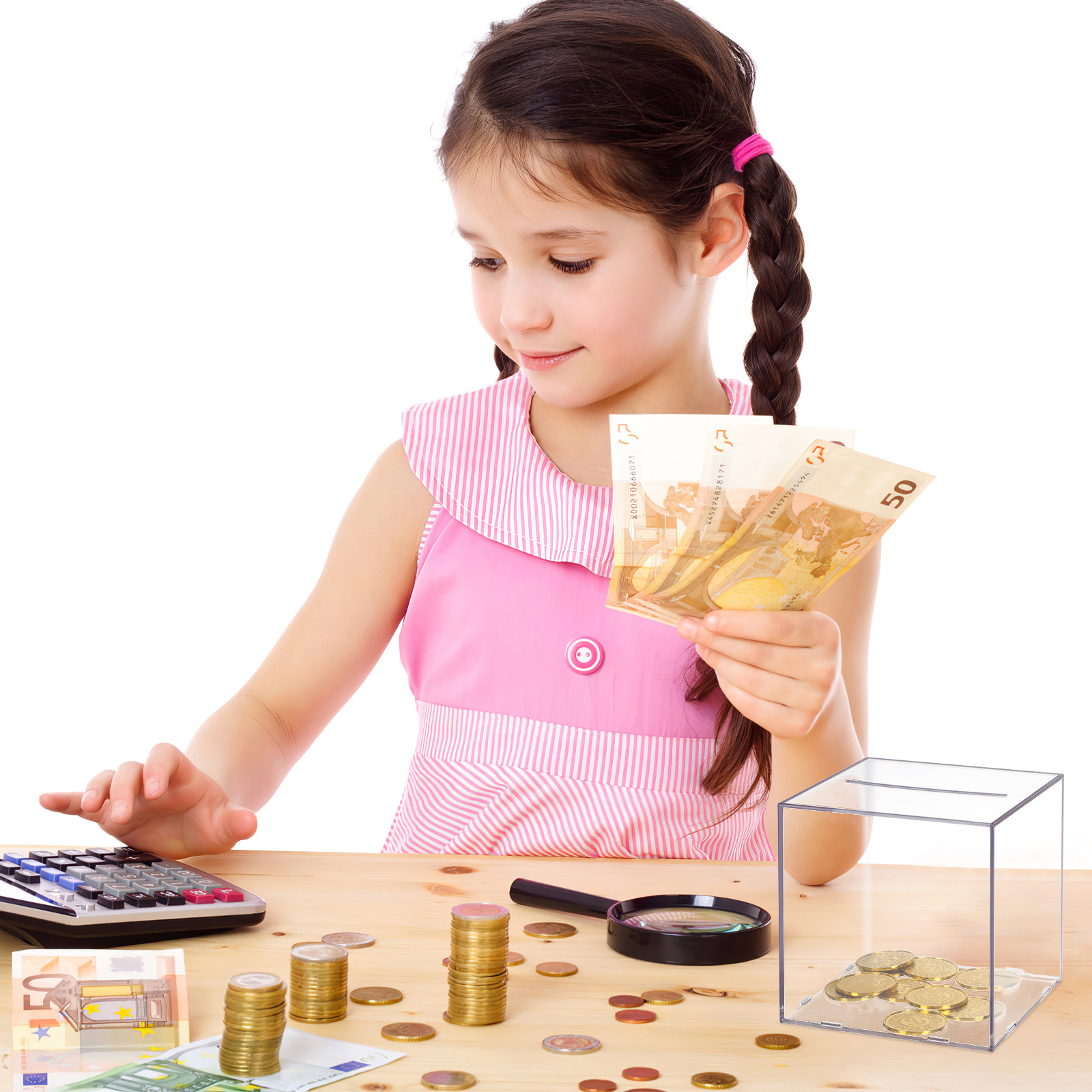 Kotak Tabungan Kubus Akrilik T - Kids Education Savings ulasan dan harga