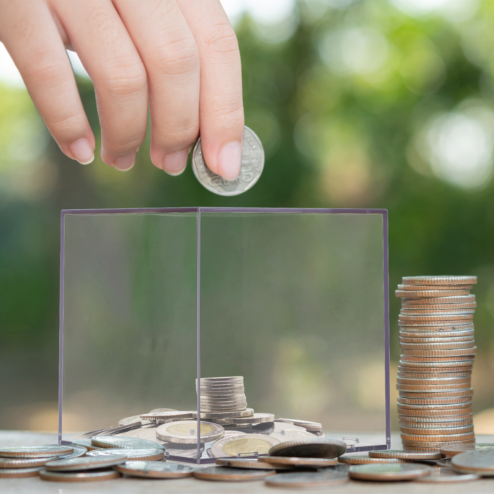 Kotak Tabungan Kubus Akrilik T - Kids Education Savings ulasan dan harga